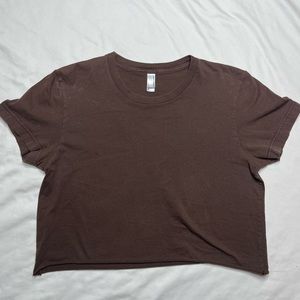 American Apparel Cropped Brown Top